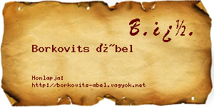 Borkovits Ábel névjegykártya